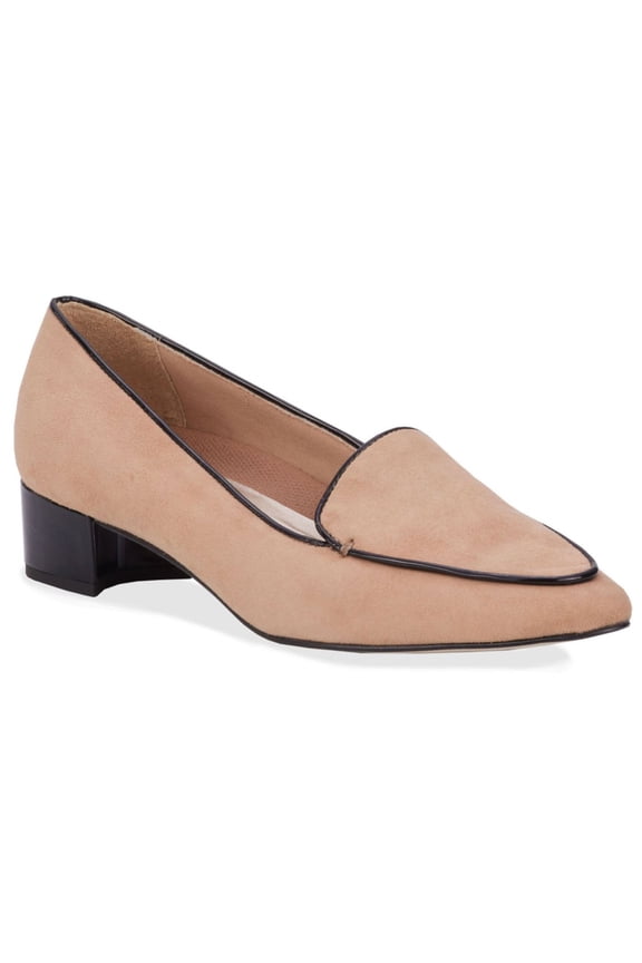 Ros Hommerson Honey Women's Slip-on Shoes in Nude Suede/Black Patent