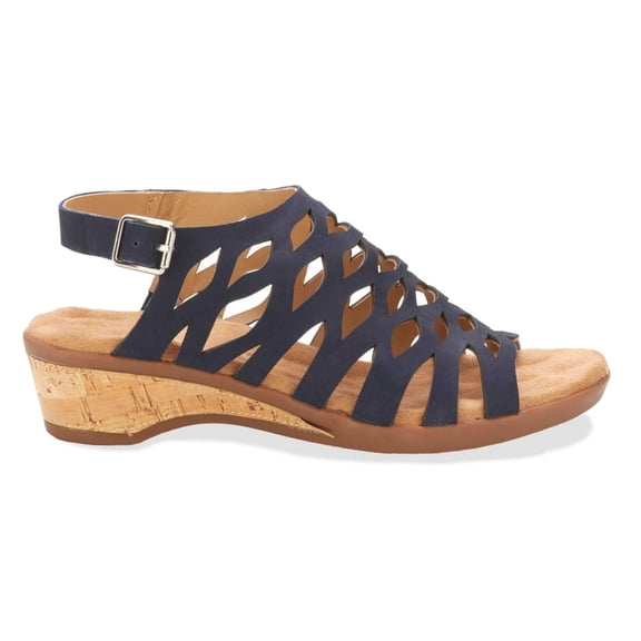 Ros Hommerson Katia Women's Wedge Strap Sandal In Navy