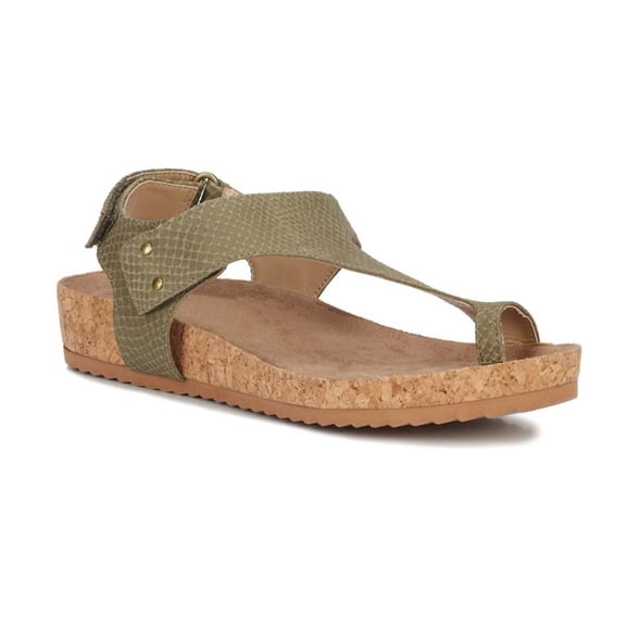 Ros Hommerson Preston Women's Adjustable Straps Sandal In Olive