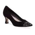 thumbnail image 1 of Ros Hommerson Sadee Women's Pump Slip-on Shoes In Black Suede, 1 of 6