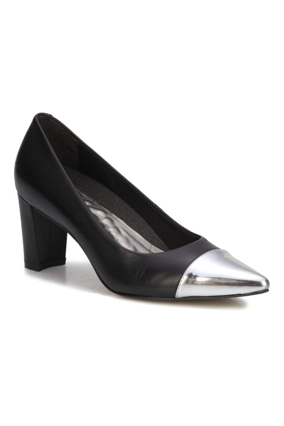 Ros Hommerson Stevie Women's Block Heel Pump Shoes In Black