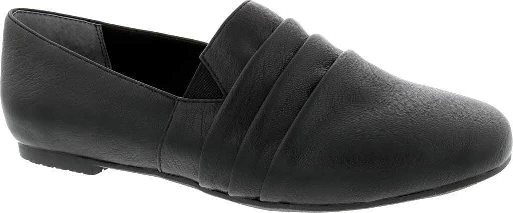 Pintuck leather store flat shoes