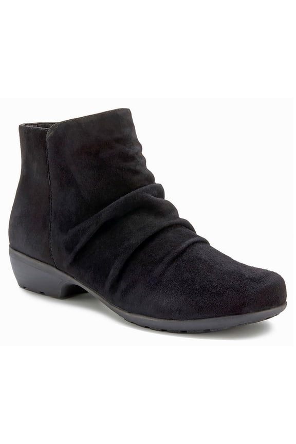 Womens Esme Leather Ruched Booties