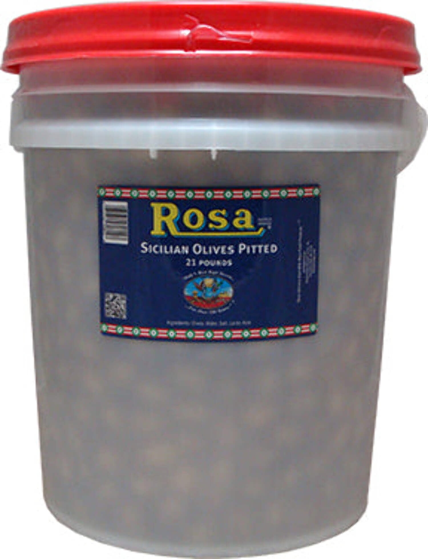 Rosa 21 lb. Pitted Green Olives