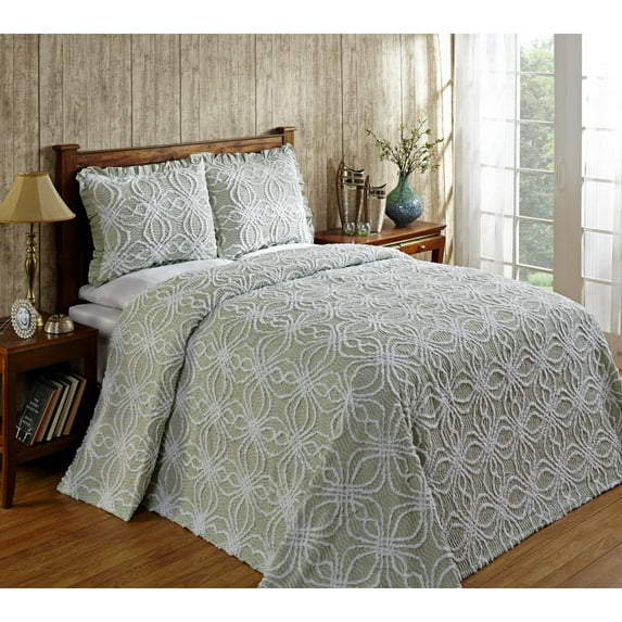 Rosa Bed Spread Twin 81x110 Sage