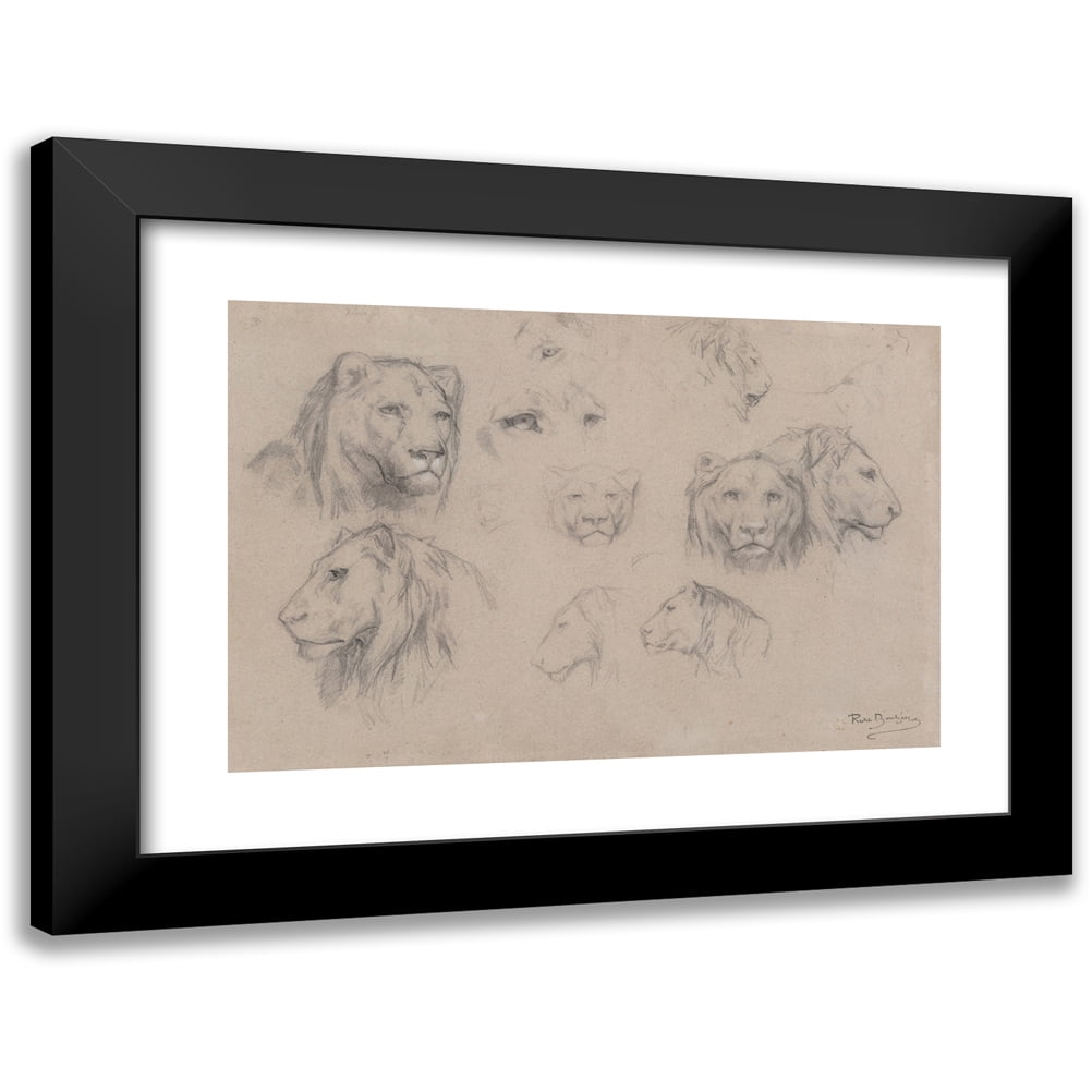 Rosa Bonheur 14x11 Black Modern Framed Museum Art Print Titled - Study ...
