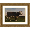 thumbnail image 1 of Rosa Bonheur 14x11 Gold Ornate Wood Frame and Double Matted Museum Art Print Titled - King of the Herd, 1 of 4