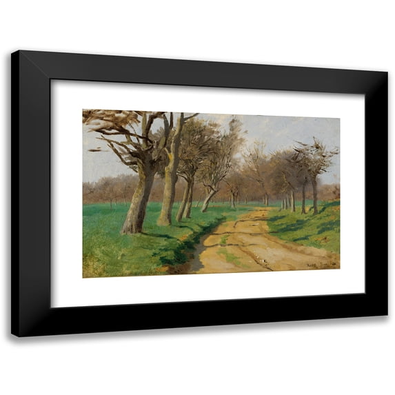 Rosa Bonheur 24x17 Black Modern Framed Museum Art Print Titled - The Plain and the Fields (The Path Turning to the Between Wood)
