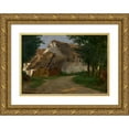 thumbnail image 1 of Rosa Bonheur 24x18 Gold Ornate Framed and Double Matted Museum Art Print Titled - The Farm at the Entrance of the Wood (1860-1880), 1 of 4