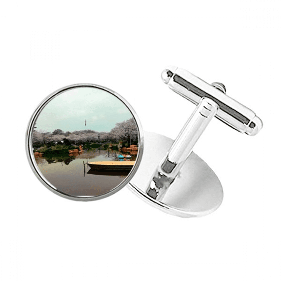 Rosa Bough Photography Round Button Cuff Clip Stud Cufflinks