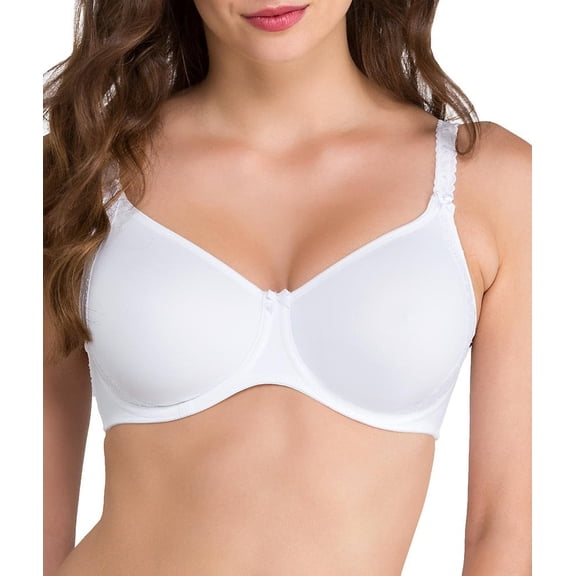 Rosa Faia Womens Ella Seamless Underwire Bra, 32F, white