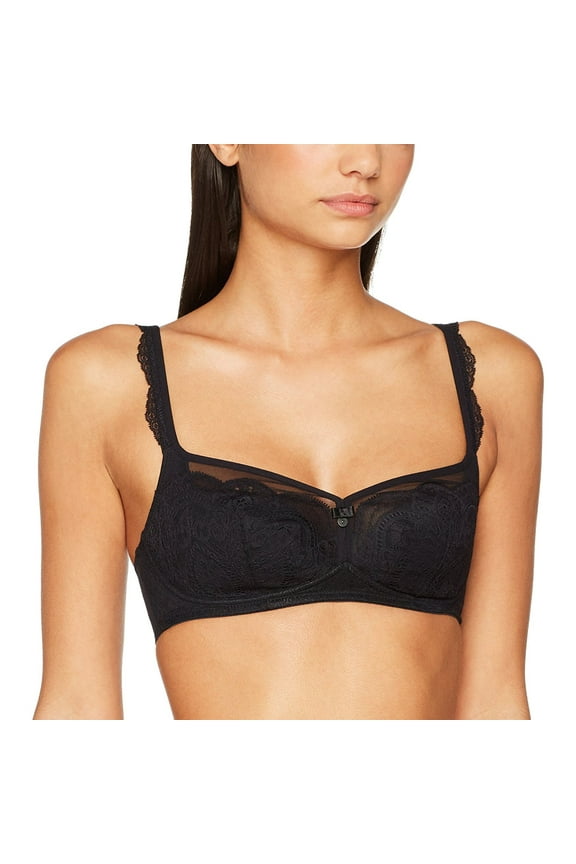 Womens Selma Wirefree Soft Bra, 32D, Black