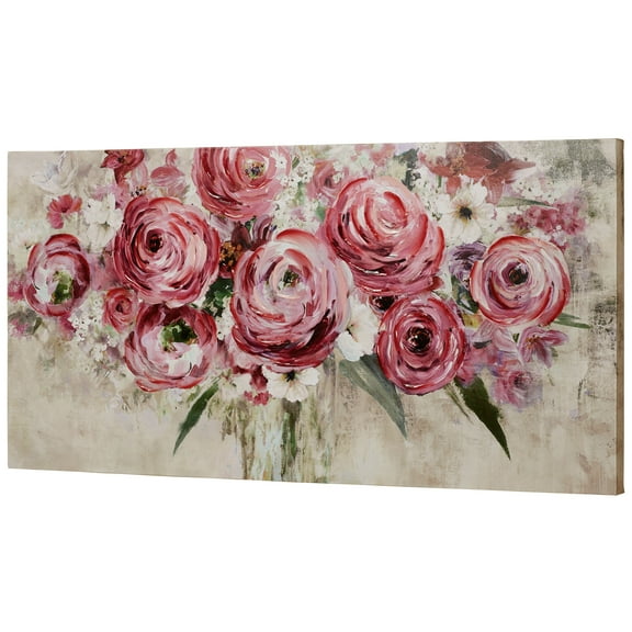 Rosa Impressions Floral Canvas Wall Art Multi Bright
