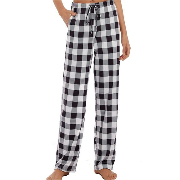 Rosa Junio Comfy Pajama Pants for Women, Stretch Drawstring Lounge Pants with Pockets, Soft Casual Pjs Sleep Bottoms