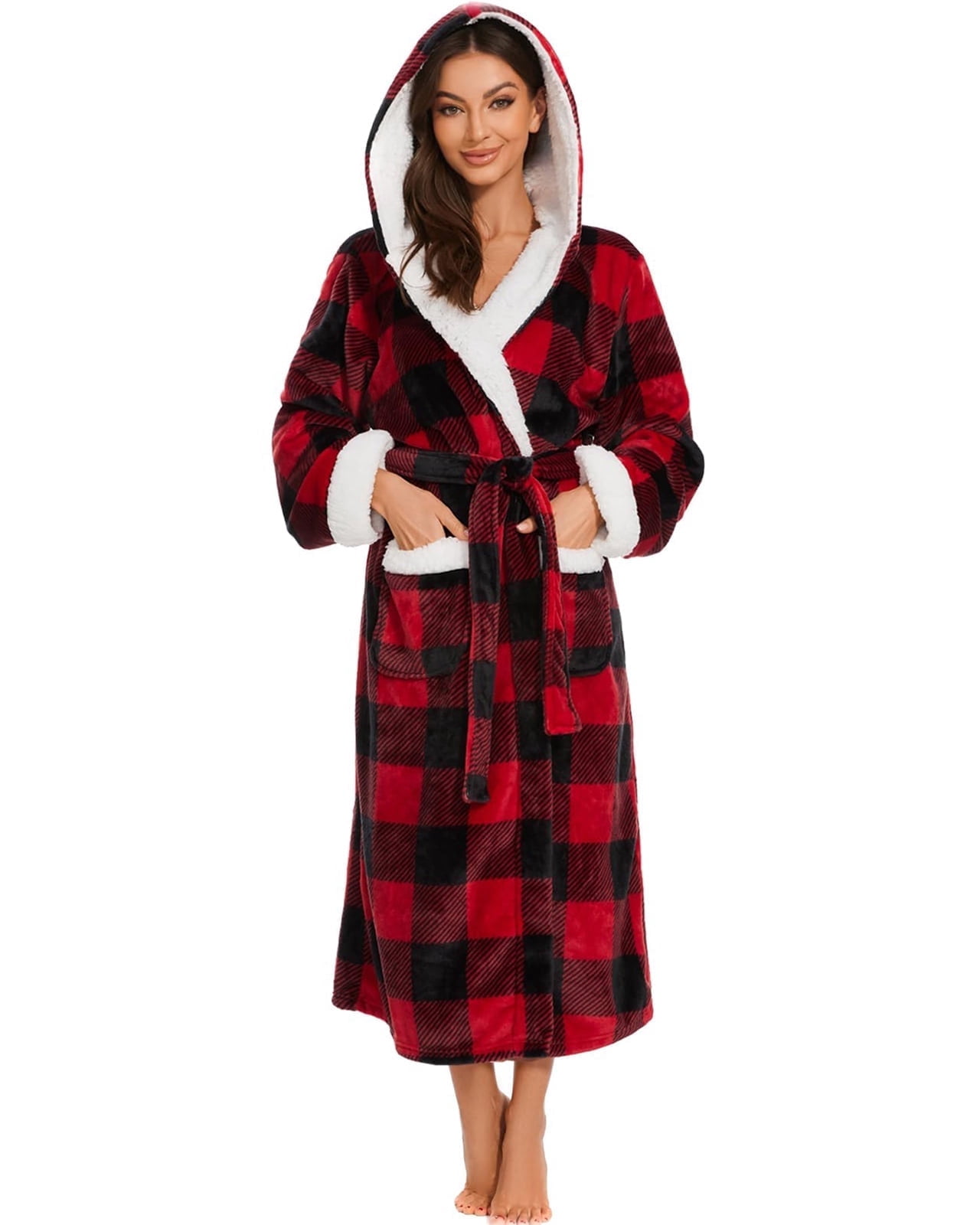 Uzzy Robe Rosa Junio Plush Robes for Women, Fleece Fuzzy Womens Robe Long, Soft ...