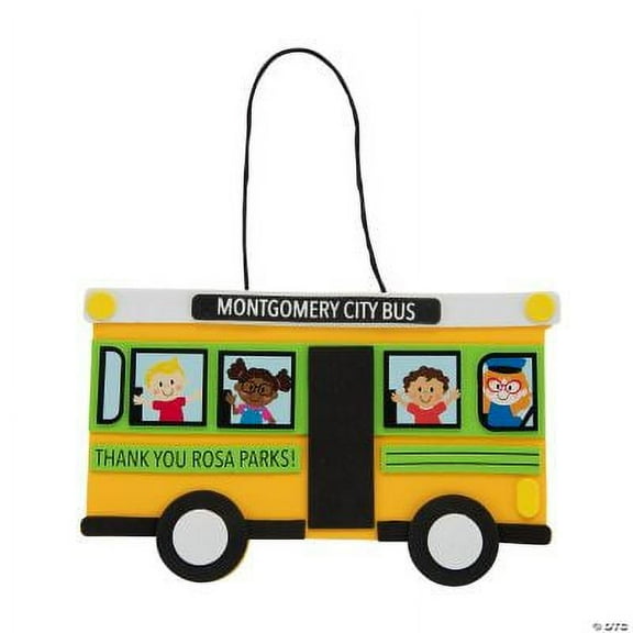 Rosa Parks Bus Sign Craft Kit - Makes 12, Birthday, Craft Kits, 12 Pieces