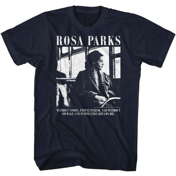 Rosa Parks Vision and Courage Navy T-Shirt