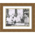 thumbnail image 1 of Rosa Parks meeting with Dr. Fred Paterson (center), President, Tuskegee Institute and James Johnson, Highlander Folk School, Monteagle, Tennessee 24x18 Double Matted Gold Ornate Framed Art Print, 1 of 2
