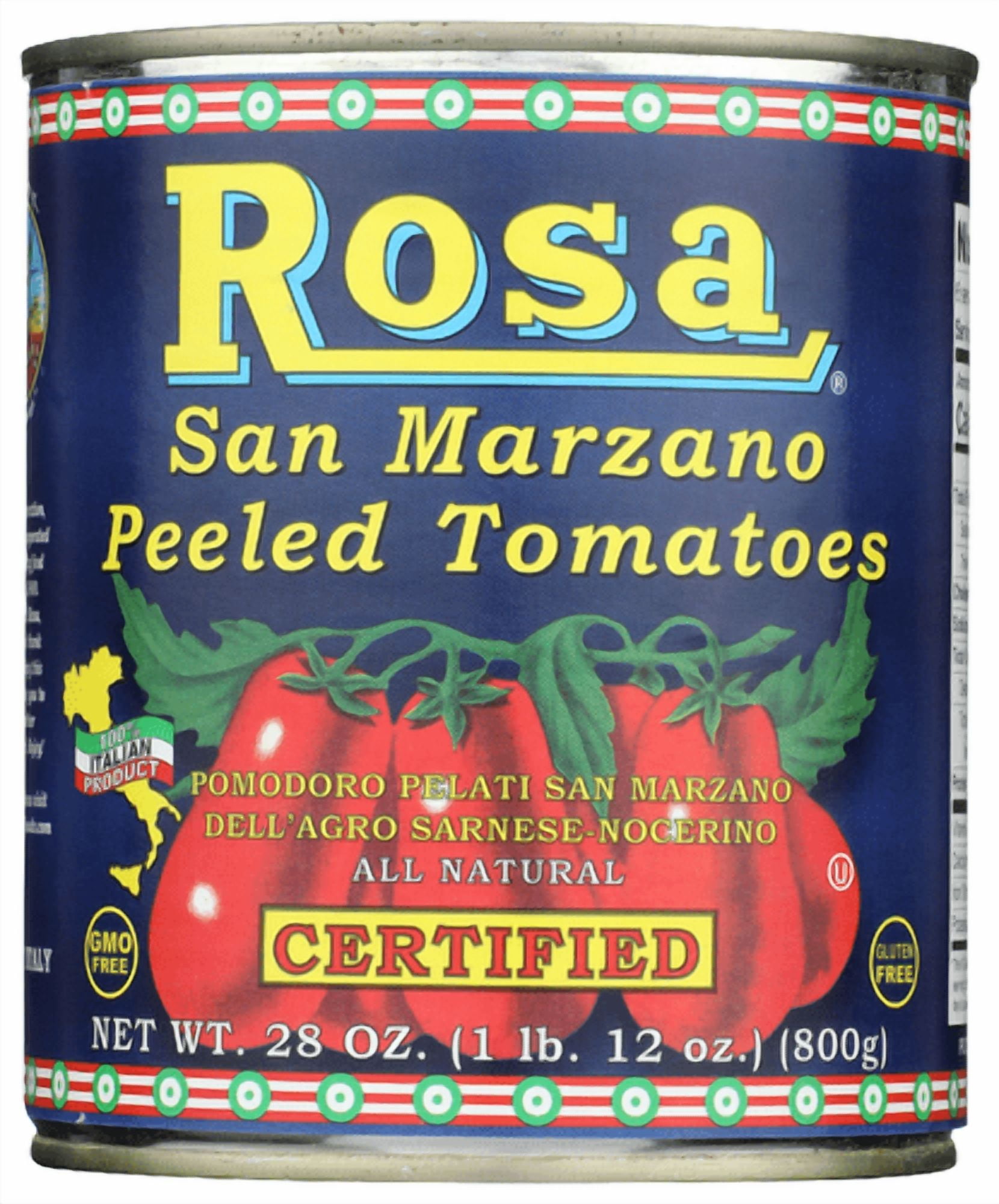 Rosa Peeled Tomatoes Small 28 oz (Pack of 12)
