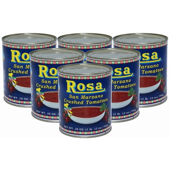 Rosa San Marzano Italian Crushed Tomatoes, 28 oz Can (Pack of 6)