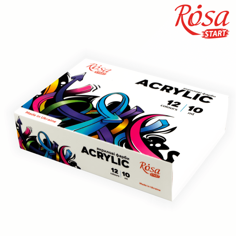 Start Color Rosa Rosa Start Graffiti Acrylic Paint Set 12 colors (0.34 oz each ...