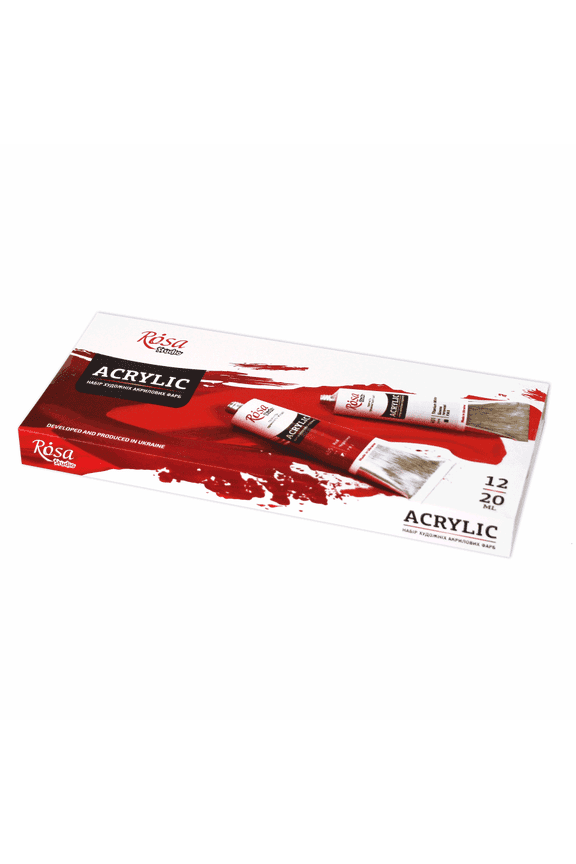 Studio Acrylic Paint Set 12 colors (0.68 oz each)