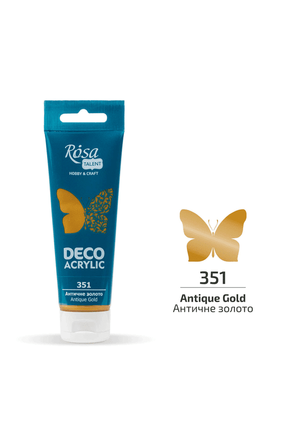 Rosa Studio Acrylic for Decor. (351) Antique Gold. Metallic. 2.54 oz.
