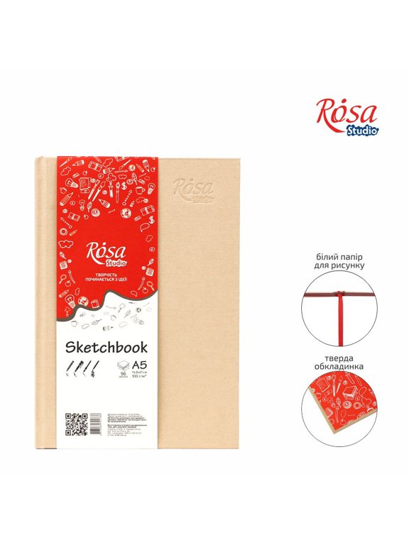 Rosa Studio Notebook A5 (5.83*8.27 inches). 8.68 lb/in. 96 pages cream.