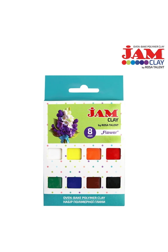 Rosa Talent Flowers - Polymer Clay Set. 8*0.04 lb. Jam Clay.