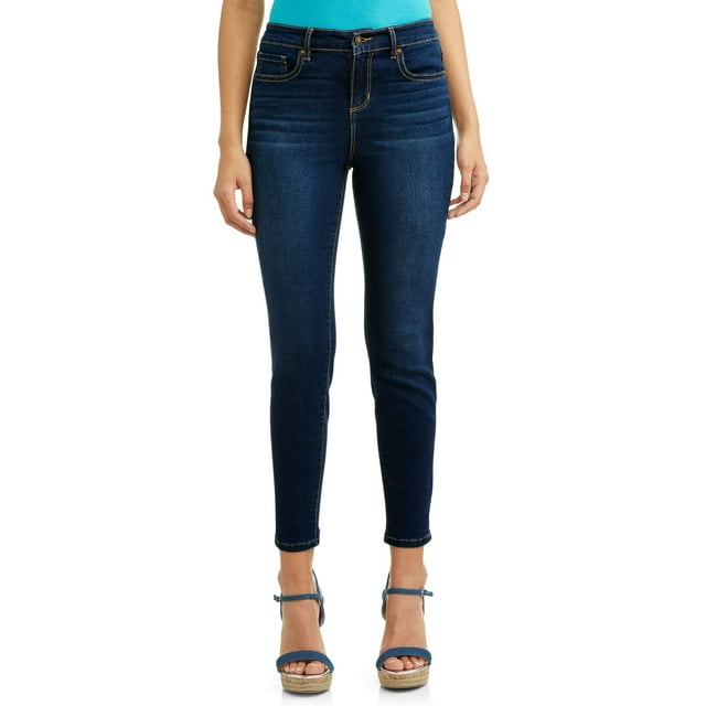 Rosa curvy high waist ankle jean women's (dark blue wash) - Walmart.com
