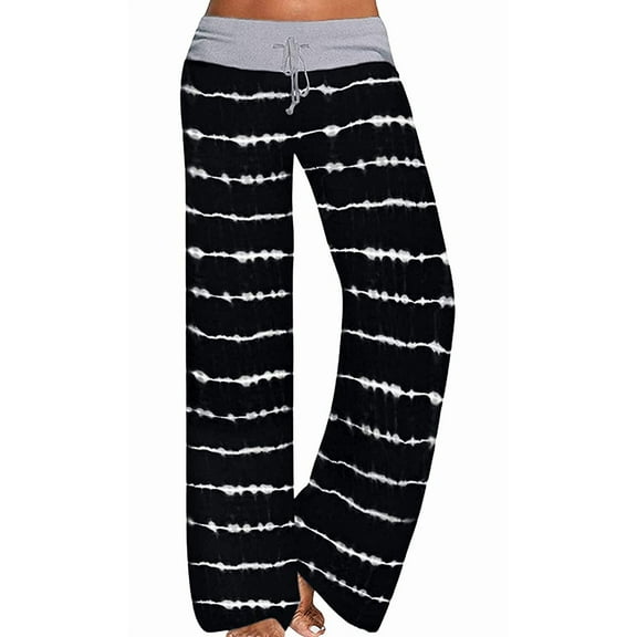 Rosa junio Comfy Pajama Pants for Women, Casual Drawstring Palazzo Soft Lounge Pants Stretch Wide Leg Bottoms
