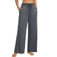 thumbnail image 1 of Rosa junio Comfy Pajama Pants for Women, Casual Drawstring Palazzo Soft Lounge Pants Stretch Wide Leg Bottoms, 1 of 5