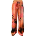 thumbnail image 1 of Rosa junio Comfy Pajama Pants for Women, Casual Drawstring Palazzo Soft Lounge Pants Stretch Wide Leg Bottoms, 1 of 5