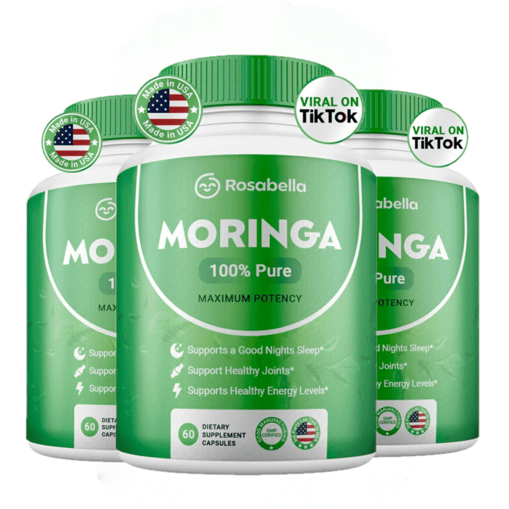 Rosabella Moringa Capsules - Pure Moringa Powder, Energy