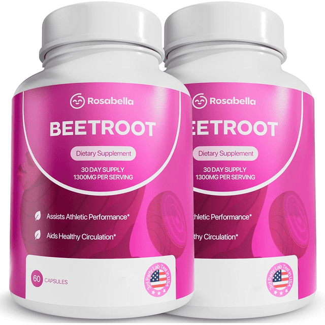 Rosabella Organic Beet Root Capsules - 1300mg Beet Root Powder Aids ...