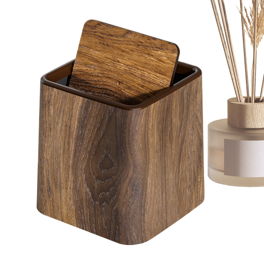 Mini Bureaulade Prullenbak Met Deksel - Compacte Desktop Dustbin Voor Thuis, Kantoor En Kinderkamer