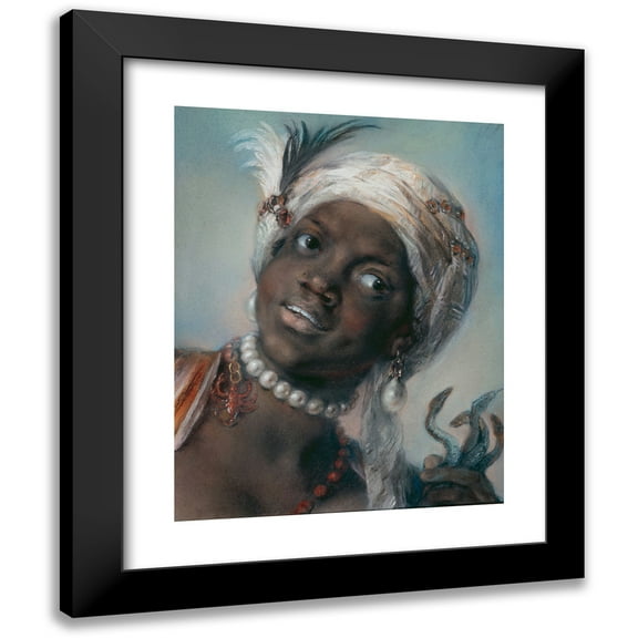 Rosalba Carriera 20x24 Black Modern Framed Museum Art Print Titled - Africa