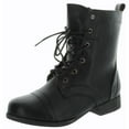 thumbnail image 1 of Rosalie32k Lace-Up Kids MIlitary Combat Boot Zipper Children's Shoes, 1 of 4