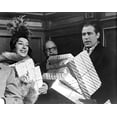 thumbnail image 1 of Rosalind Russell With Gifts Group Picture Black and White Photo Print (24 x 30), 1 of 1