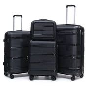 Rosamo 4 Piece Expandable Luggage Set,with TSA Lock and Swivel Wheels,PP Material Anti Fall and Anti Crack Lightweight Suitcase Set