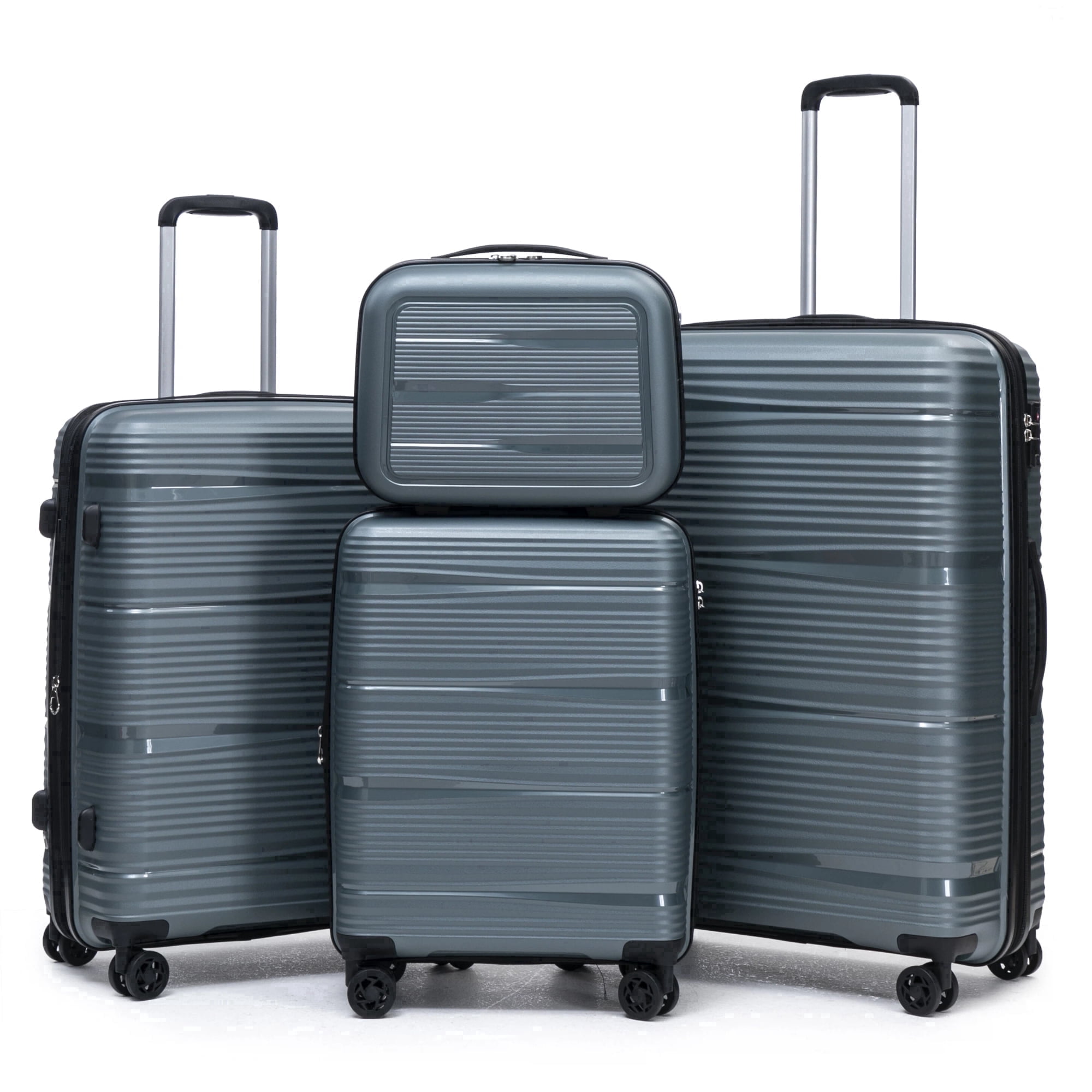 Rosamo 4-Piece Hardside Luggage Set, Expandable Rotating Luggage Compartment With TSA Lock, Lightweight Rolling Luggage Set