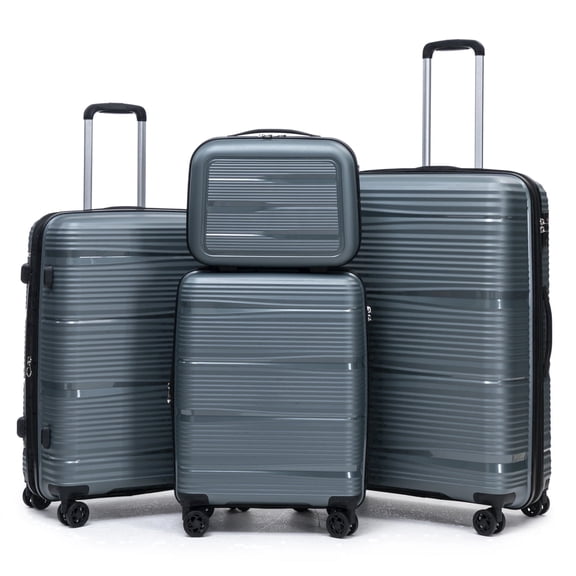 Rosamo 4-Piece Hardside Luggage Set, Expandable Rotating Luggage Compartment With TSA Lock, Lightweight Rolling Luggage Set