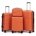 Rosamo, Hardside Luggage Set, 4-Piece, Orange Polypropylene - Walmart.com