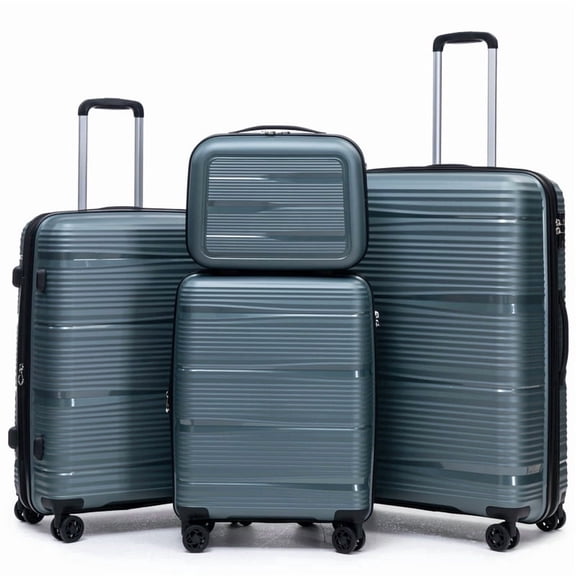 Rosamo 4 Piece Expandable Luggage Set,with TSA Lock and Swivel Wheels,PP Material Anti Fall and Anti Crack Lightweight Suitcase Set