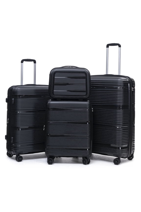 4-Piece Hardside Luggage Set, Expandable Rotating Luggage Compartment With TSA Lock, Lightweight Rolling Luggage Set