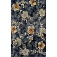 thumbnail image 1 of Rosamund Floral Design Soft Durable Elegant Modern Style Indoor Area Rug, 2' x 3', Navy Blue by Blue Nile Mills, 1 of 3