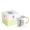 thumbnail image 1 of Rosanna Monogram Porcelain Coffee Mug, Size One Size - White, Letter B, Mug, 1 of 1