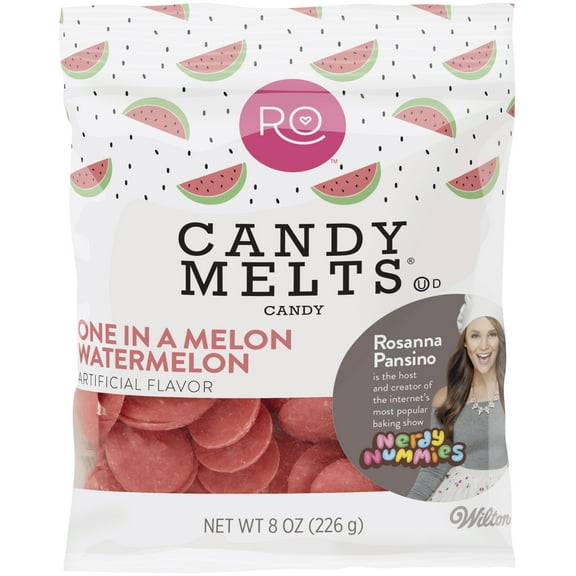 Rosanna Pansino One in a Melon Watermelon Candy Melts Candy by Wilton, 8 oz.