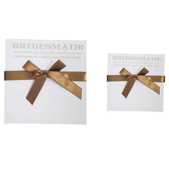 Rosanne Beck Collections Set of Two Luxe Decorative 5" x 5" and 4" x 4" Notepads with Sayings Bridesmaids Bride Wedding Party Gift