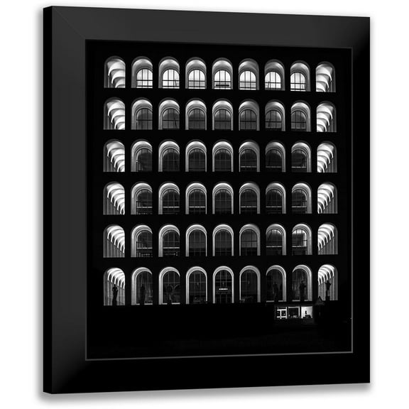 Rosanova, Marco 12x13 Black Modern Framed Museum Art Print Titled - Palazzo Della Civiltan Italiana